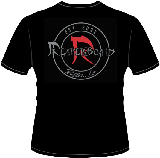 Black Logo Short Sleeve Shirt – Reaper Boats